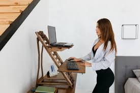 Standing Desk Laptop Stand Wood Work