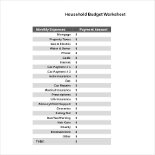 10 Household Budget Templates Free Sample Example Format