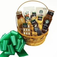 starbucks gift basket flowers decor