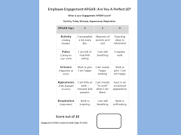 Employee Engagement 2010 Dozen May Zingers 5 Item Apgar