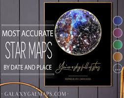 Star Map Poster Custom Sky Map Printable Celestial Wedding