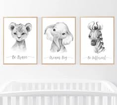 Safari Jungle Animals Nursery Prints