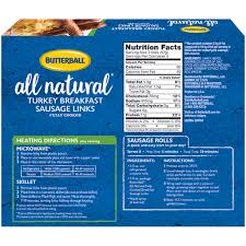 Butterball all natural* turkey sausage crumbles. Butterball Natural Turkey Sausage Links