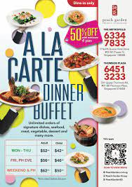 a la carte buffet promotion peach garden