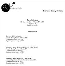 Salary History Template Hourly New How Write A Salary History