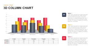 3d Column Chart Template For Powerpoint And Keynote Presentation