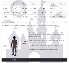 41 Unusual Halloween Costume Size Chart