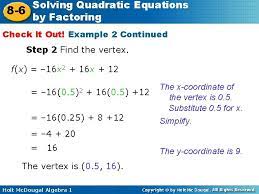 Solving Quadratic Equations Real World