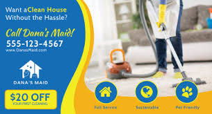 house cleaning postcard templates