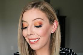 fall orange eyeshadow look tutorial