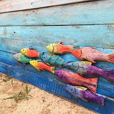 Fish Decor Hand Carved Reclaimed Wood