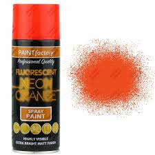 Neon Orange Spray Paint Fluorescent