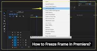 how to freeze frame in premiere 4
