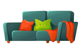 Sofa Cartoon Icon Couch With Color