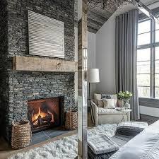 Ski Chalet Bedroom Fireplace Design Ideas