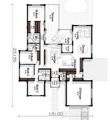 Modern U Shaped House Plan 4 Bedroom