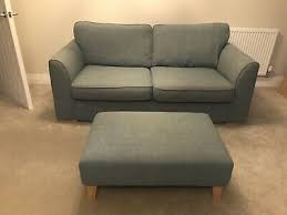 dfs duck egg blue large sofa 4 seater