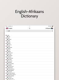 afrikaans english dictionary on the app