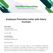 employee promotion letter with salary
