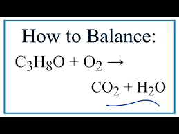 How To Balance C3h8o O2 Co2 H2o