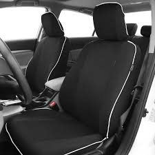 Fh Group Cloth 47 In X 23 In X 1 In Full Set Seat Covers Black