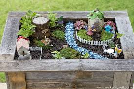 fairy garden diy wood planter box