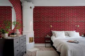 Wall Of Tiles Ruby Red Wallpaper