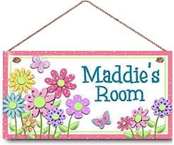 Add his or her name or initials so everyone knows whose room it is. Nursery Garden Critters Bugs Wall Art Sign Custom Wood Metalen Signs Girl Name Hanging Decor Room207 Maiyuan Personalized Kids Door Sign Decor
