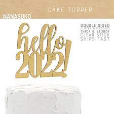 Hello 2022 Cake Topper New Years Eve Cake Topper 2022 Etsy India gambar png