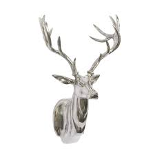 Aluminum Silver Head Deer Wall Decor