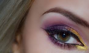 gold purple fall makeup tutorial