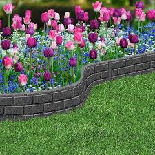 1 2m Recycled Rubber Lawn Edging