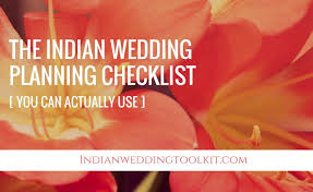 the indian wedding planning checklist