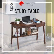 aaron solid wood study table fully
