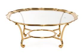 Brass Glass Coffee Table Model 8110 By