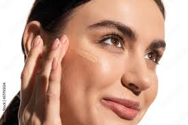 soft skin applying makeup foundation