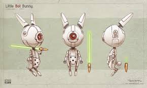 Pick your led lights and heat shrink. This Is A Little Bunny Robot Made In Summer 2014 It Was Made Following The Concept Art Of David Revoy David Character Model Sheet Robot Concept Art Robot Art