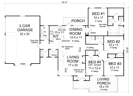 House Plan 61444 Traditional Style