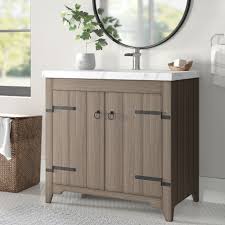 Retro solid recycled pine wood bathroom vanity cabinet set with mirror siyoi 4.5 out of 5 stars (30) $ 299.99 free shipping only 3 available and it's in 1 person's cart. Millwood Pines Sia 36 Single Bathroom Vanity Set Reviews Wayfair