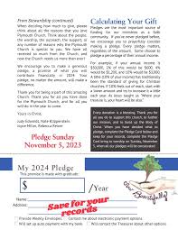 pledge drive the plymouth church in