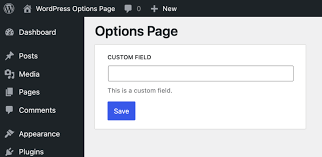 wordpress options page using react
