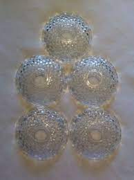 5 Vintage Clear Glass Bobeches For