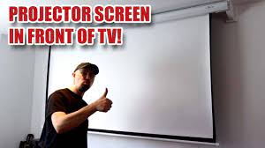 install a wall mounted projector screen