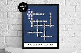 Great Gatsby Print Crossword Digital