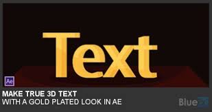 how to make true 3d text with gold