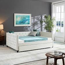 bed on tufted sofa daybed frame