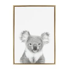laurel koala ii tai prints gold framed