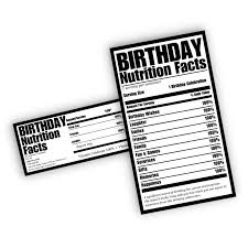 free birthday nutrition facts png