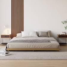Low Bed Frame Solid Wood Floor Bed