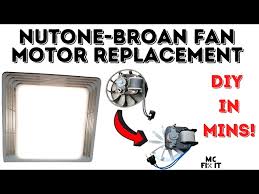 how to replace bathroom fan motor